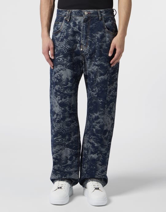 Beach Boy Fit Jeans All-Over Skulls Skull - Image 2