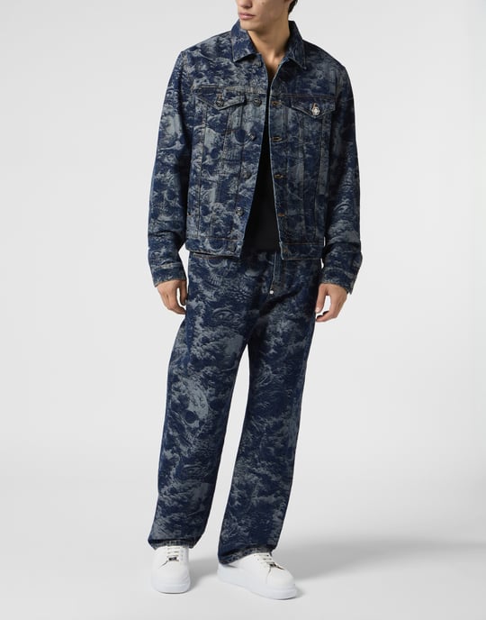Beach Boy Fit Jeans All-Over Skulls Skull - Image 4
