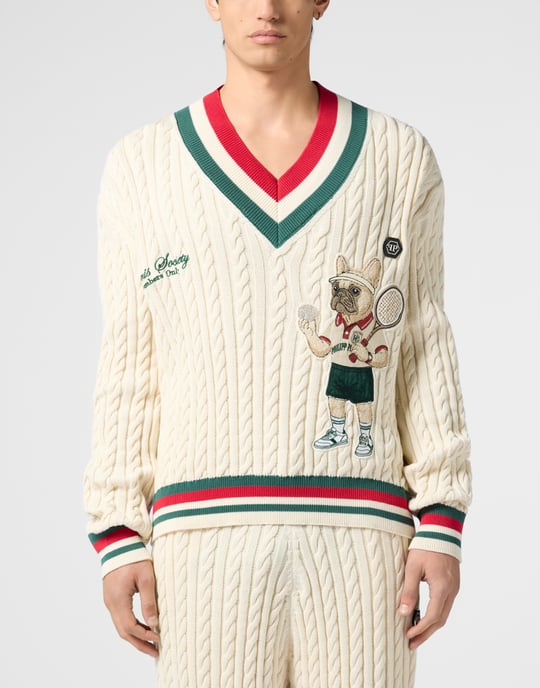V-Neck Pullover Plein Tennis - Image 2