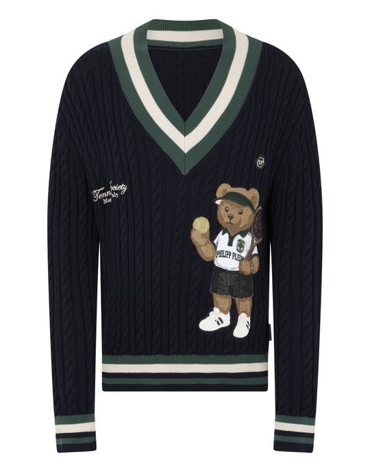 V-Neck Pullover Plein Tennis - Image 1