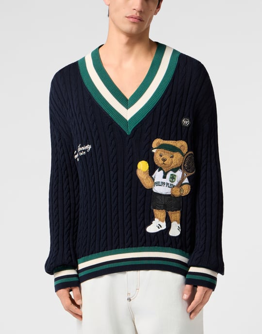 V-Neck Pullover Plein Tennis - Image 2