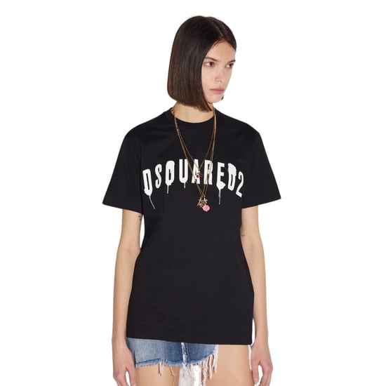 Camiseta Negra Con Logo De Dsquared2 Con Efecto De Goteo - Image 2
