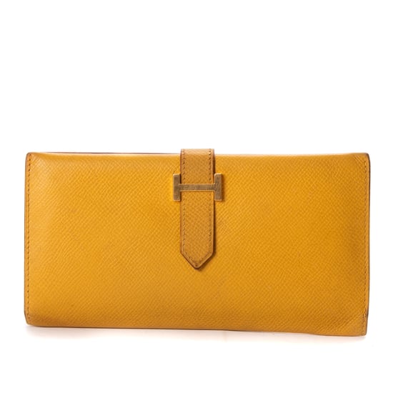 Hermès Bearn Wallet en amarillo Cuero de ternero - Image 1