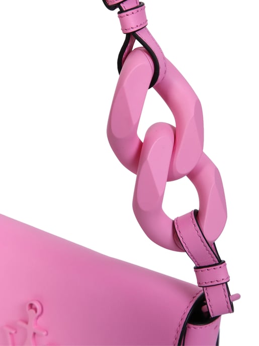 Bolso de Hombro de Cuero Rosa - Image 4