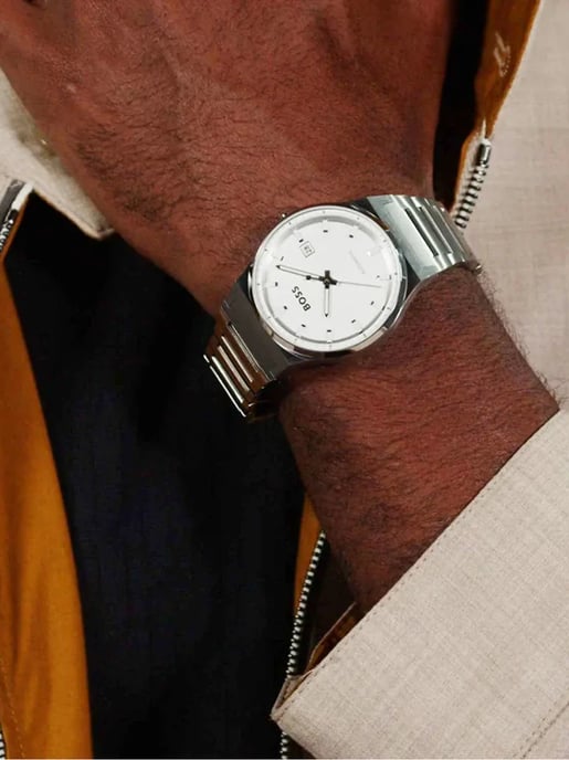 Reloj de vestir de acero inoxidable gris - Image 5