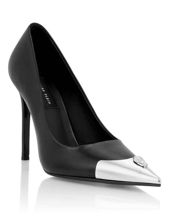 Nappa Decollete Hi-Heels Pump H105 Skull Toe - Image 1
