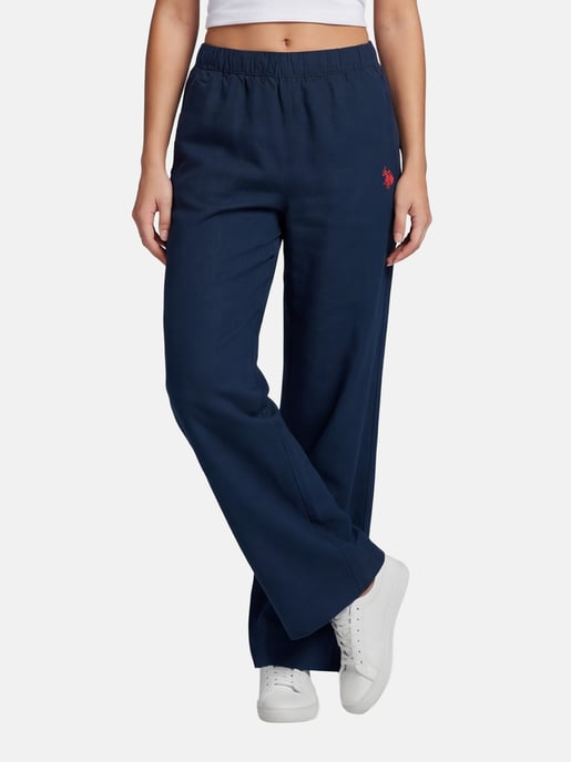 Pantalón de lino para mujer U.S. Polo Assn. con cintura elástica - Image 5