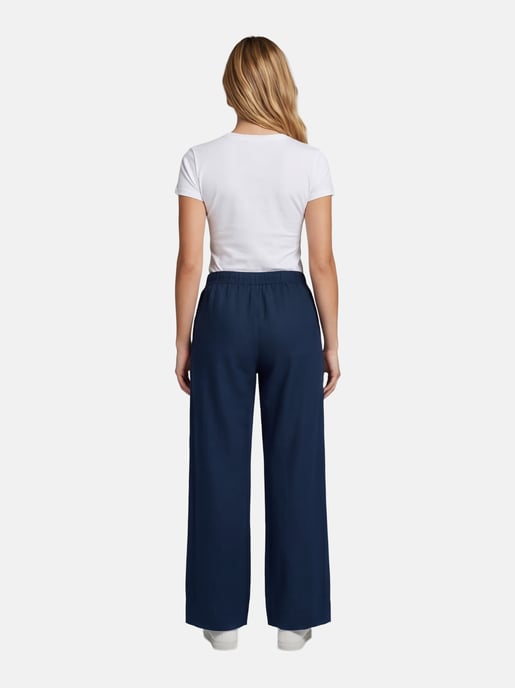 Pantalón de lino para mujer U.S. Polo Assn. con cintura elástica - Image 6