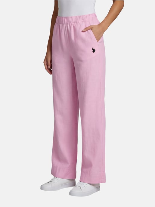 Pantalón de lino para mujer U.S. Polo Assn. con cintura elástica - Image 4