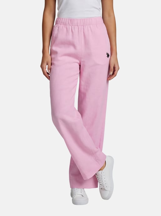 Pantalón de lino para mujer U.S. Polo Assn. con cintura elástica - Image 5