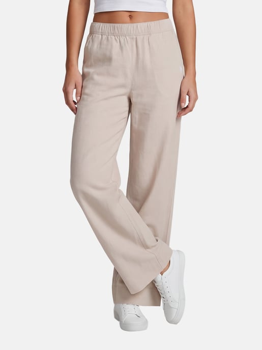 Pantalón de lino para mujer U.S. Polo Assn. con cintura elástica - Image 5