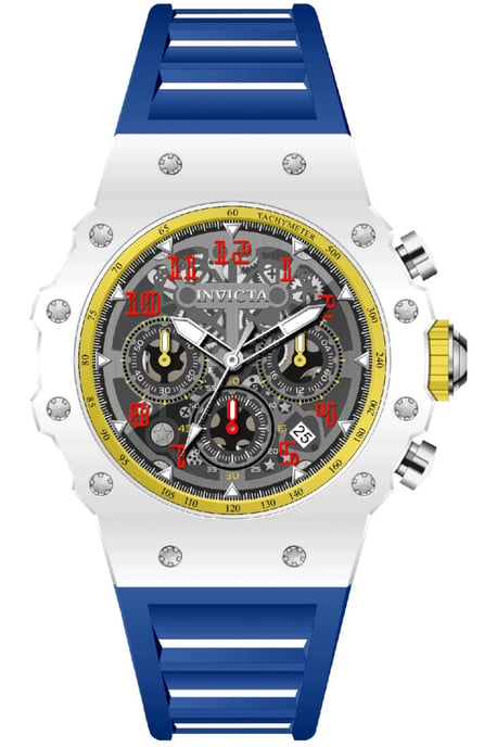 Invicta Racing 69666 Reloj de Hombre - Movimiento de Cuarzo - Acrílico con Esfera Plateada - 43 mm - Image 1