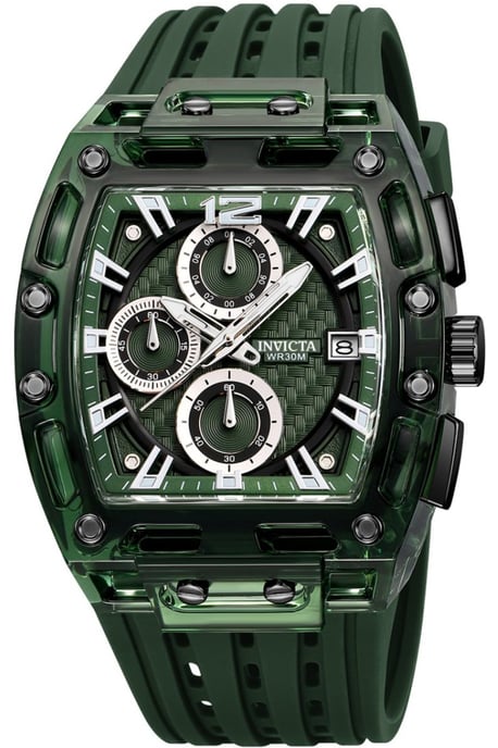 Invicta S1 Rally 70144 Reloj de Hombre - Movimiento de Cuarzo - Plástico con Esfera Verde - 42 mm - Image 1