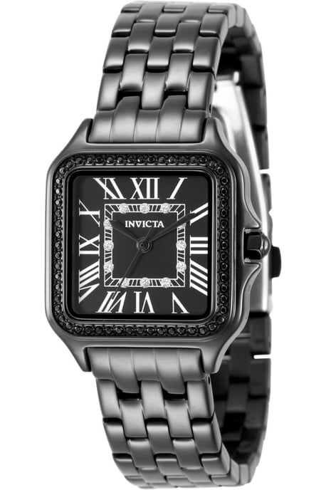 Invicta Angel 50581 Reloj de Mujer - Movimiento de Cuarzo - Acero Inoxidable con Esfera Negra - 28 mm - Image 1