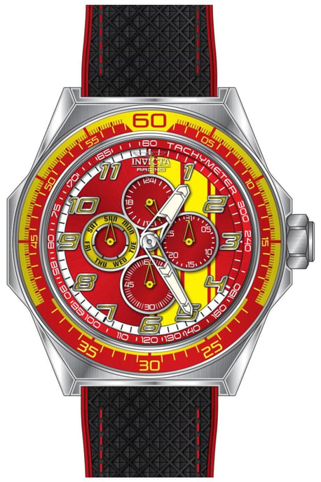 Invicta Racing 50042 Reloj de Hombre - Movimiento de Cuarzo - Acero Inoxidable con Esfera Roja - 50 mm - Image 1