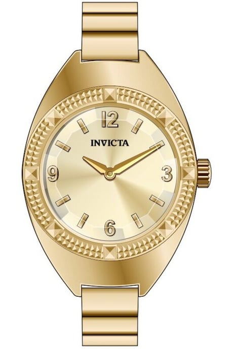 Invicta Mini Ring Watch 50641 Reloj de Mujer - Movimiento de Cuarzo - Acero Inoxidable con Esfera Dorada - 20 mm - Image 1