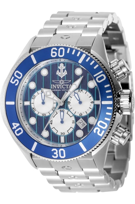 Invicta Ocean Voyage 47832 Reloj de Hombre - Movimiento de Cuarzo - Acero Inoxidable con Esfera Azul - 51 mm - Image 1