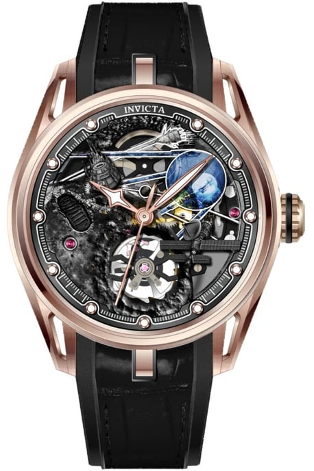 Invicta Celestial 69530 Reloj de Hombre - Movimiento Mecánico - Acero Inoxidable con Esfera de Oro Rosa - 45 mm - Image 1