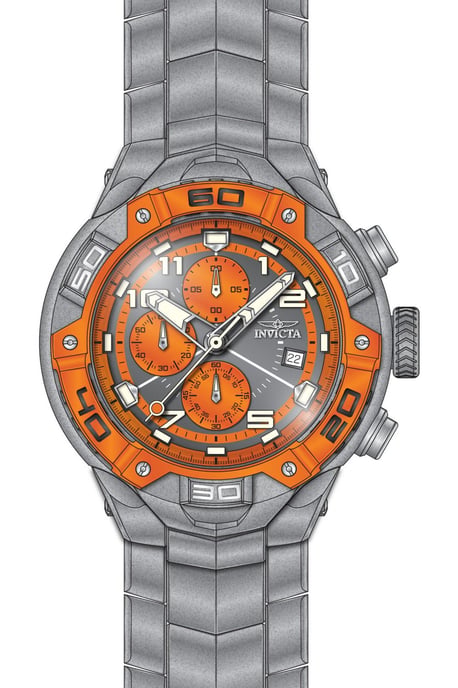 Invicta Speedway 49883 Reloj de Hombre - Movimiento de Cuarzo - Acero Inoxidable con Esfera Naranja - 50 mm - Image 1