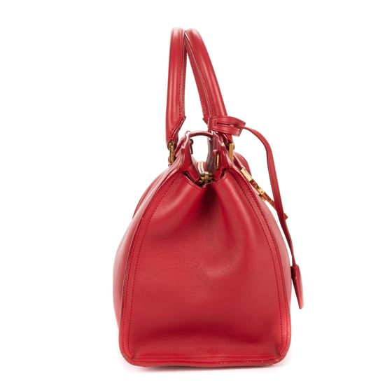 Yves Saint Laurent Small Cabas Chyc en Red Cuero de ternero - Image 4
