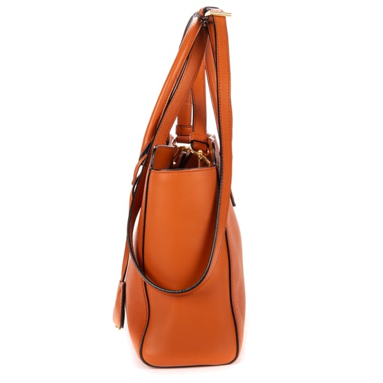 Prada Convertible Sound Lock Satchel  en  naranja Cuero de ternero - Image 3