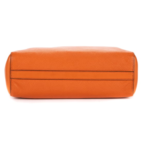 Prada Convertible Sound Lock Satchel  en  naranja Cuero de ternero - Image 6