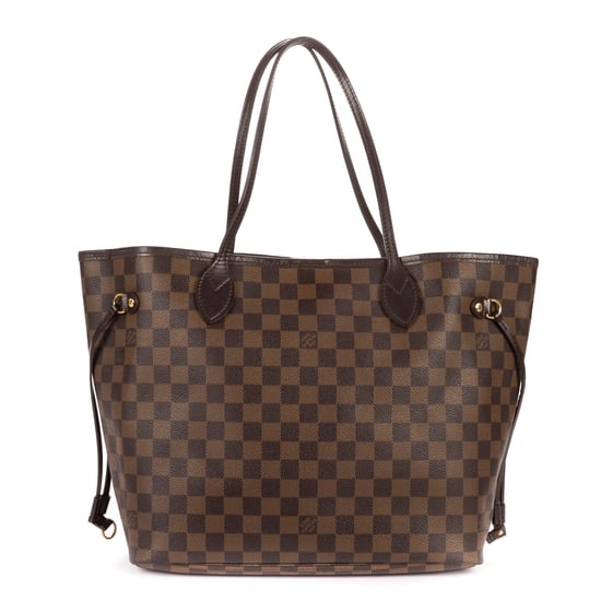Louis Vuitton Neverfull MM en marrón oscuro Lienzo recubierto - Image 1