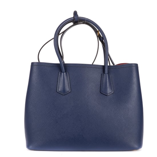 Prada Cuir Double Handle Tote  en  Marina Cuero de ternero - Image 5
