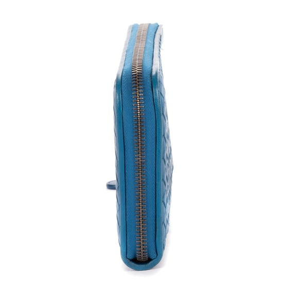 Bottega Veneta Zip Around Wallet en azul Cuero de becerro - Image 3