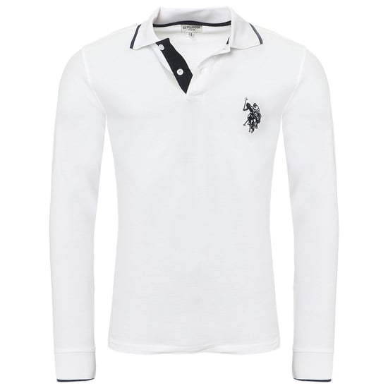 U.S. Polo Assn. LongSleeve Poloshirt in White - Image 1