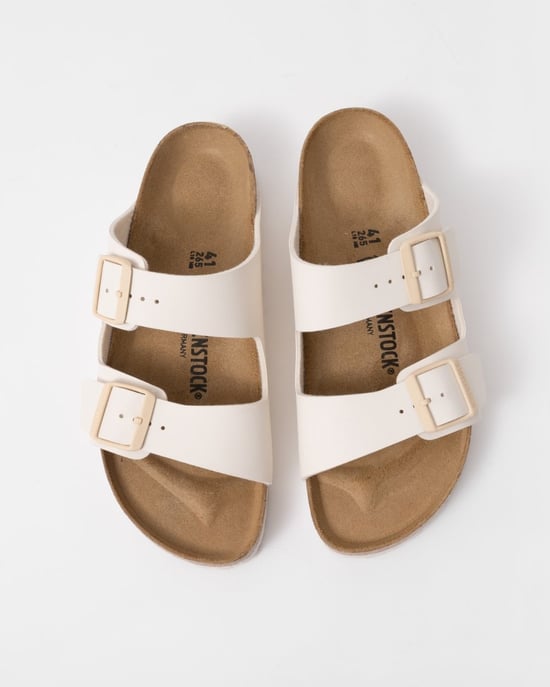 Birkenstock Womens Flat Sandals Arizona Slip On eggshell - Image 6