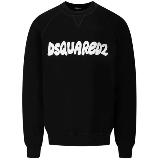 Jersey Negro De Cuello Redondo Con Logo De Dsquared2 Cool Fit - Image 1