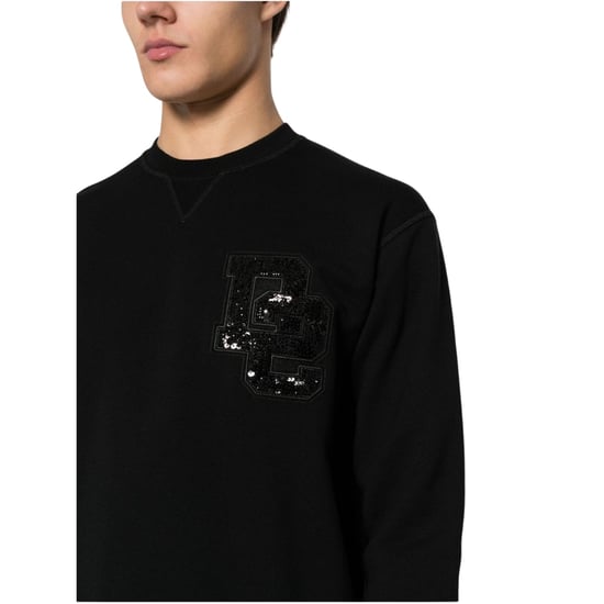 Jersey Negro De Cuello Redondo Con Logo D2 De Lentejuelas De Dsquared2 - Image 4
