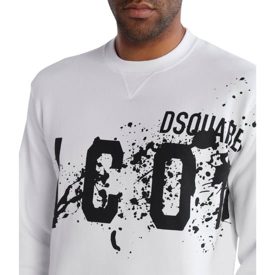 Sudadera Blanca De Cuello Redondo Con Estampado Icon Splash Cool Fit De Dsquared2 - Image 3
