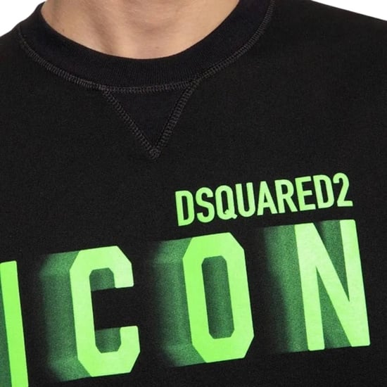 Jersey Negro De Cuello Redondo Con Logo Lima Difuminado De Dsquared2 - Image 4