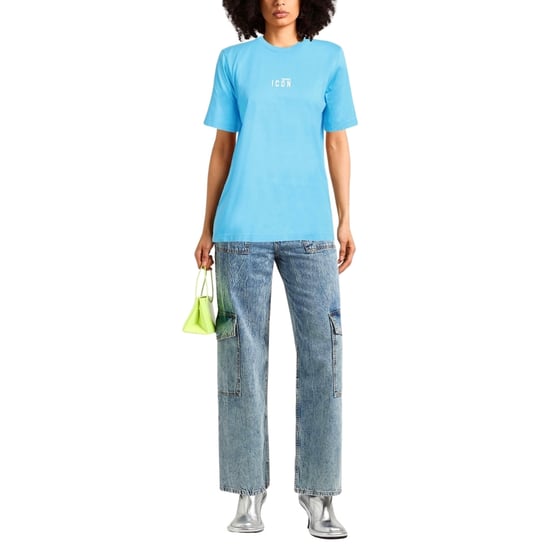 Camiseta Azul Claro Con Logo Pequeño En El Pecho De Dsquared2 Icon - Image 2