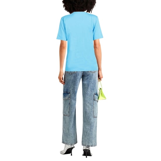 Camiseta Azul Claro Con Logo Pequeño En El Pecho De Dsquared2 Icon - Image 3