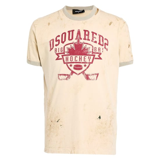 Camiseta Color Champán Con Diseño De Hockey De Dsquared2 - Image 1