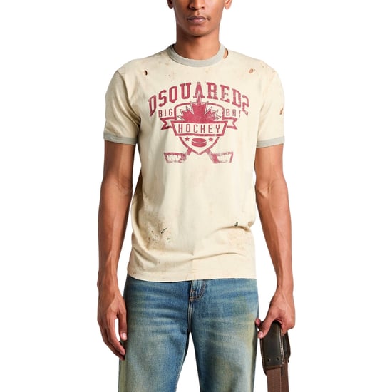 Camiseta Color Champán Con Diseño De Hockey De Dsquared2 - Image 4