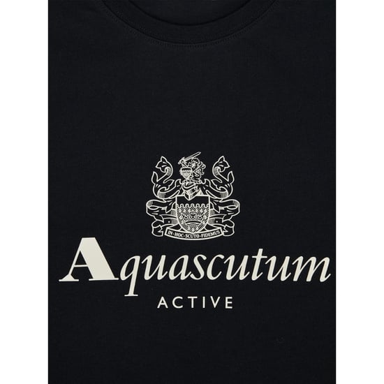 Camiseta Aquascutum Active Con Logo Grande, Color Negro - Image 3