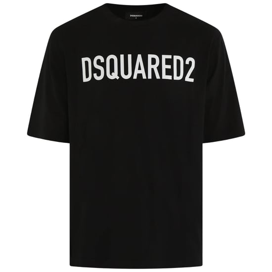 Camiseta Negra De Corte Holgado Con Logo De La Marca Dsquared2 - Image 1
