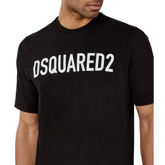 Camiseta Negra De Corte Holgado Con Logo De La Marca Dsquared2 - Image 5
