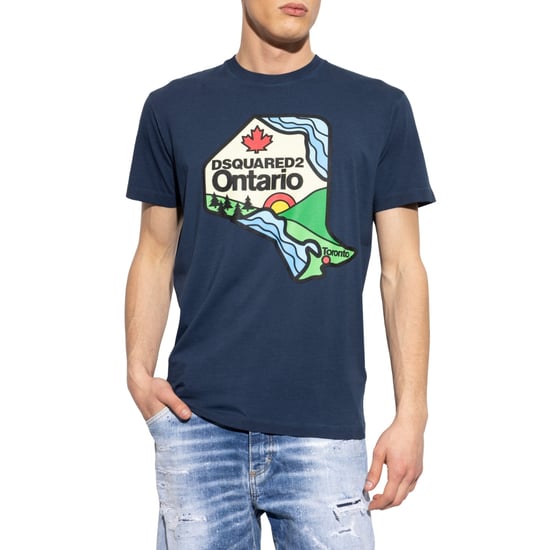 Camiseta Azul Marino Con El Logotipo De Ontario De Dsquared2 - Image 2