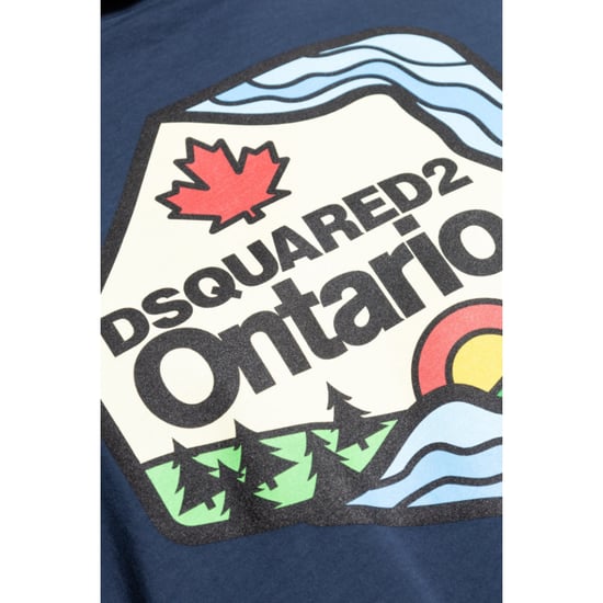 Camiseta Azul Marino Con El Logotipo De Ontario De Dsquared2 - Image 4