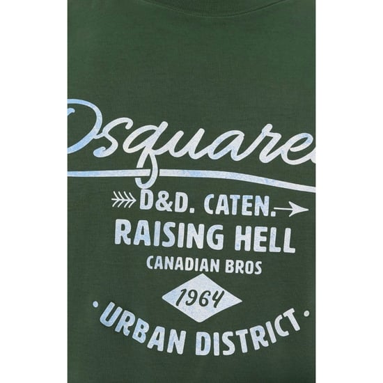 Camiseta Verde Con El Logo De Dsquared2 "raising Hell&quot - Image 5