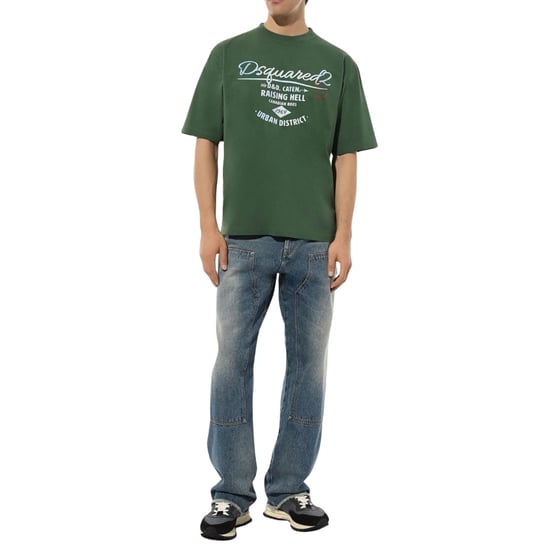 Camiseta Verde Con El Logo De Dsquared2 "raising Hell&quot - Image 6
