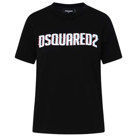 Camiseta Negra De Cuello Redondo Con Estampado Del Logo De Dsquared2 - Image 1