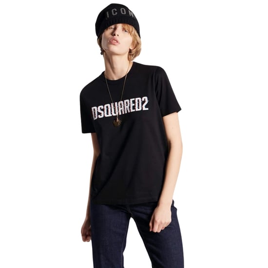 Camiseta Negra De Cuello Redondo Con Estampado Del Logo De Dsquared2 - Image 4