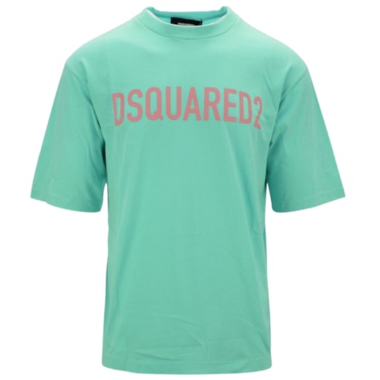 Camiseta Verde Claro De Corte Holgado Con Logo De La Marca Dsquared2 - Image 1