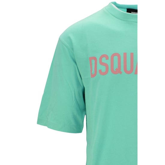 Camiseta Verde Claro De Corte Holgado Con Logo De La Marca Dsquared2 - Image 3